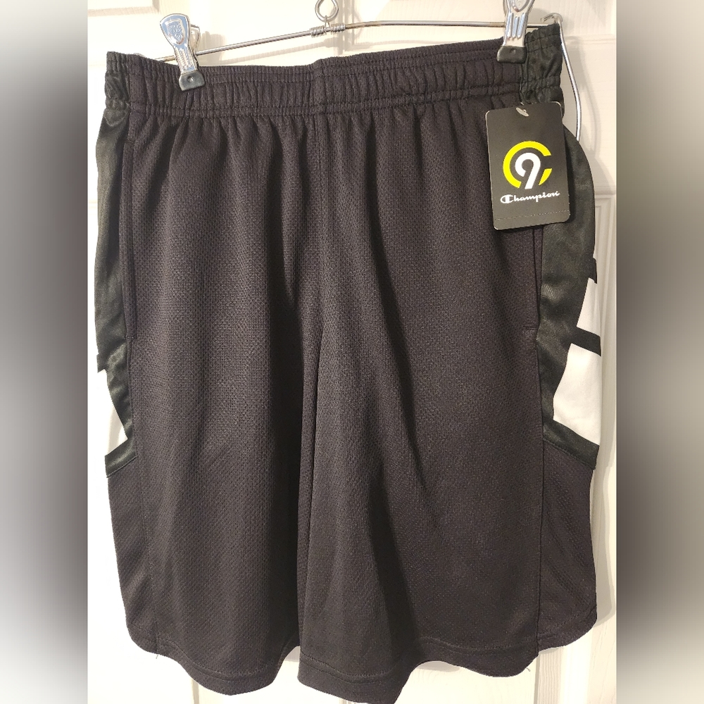 Champion C9 Boy's Duo Dry Gym Athletic Shorts Black Size XL 16-18 NWT